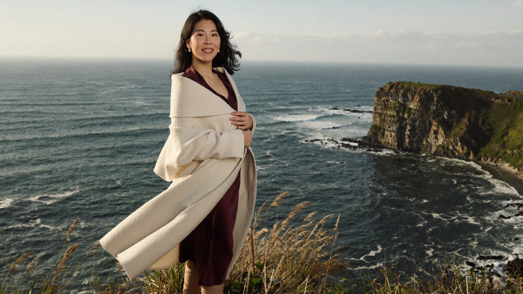 Eugene on cliff coast